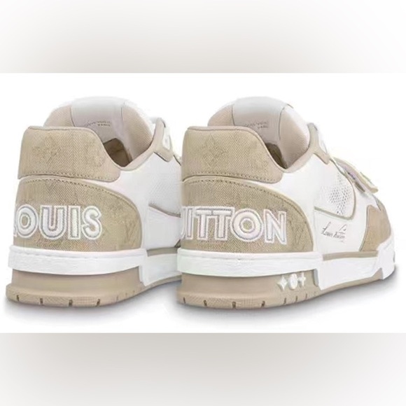 Louis Vuitton Trainer 'Velcro Strap - Beige Monogram Flowers'. - Picture 3 of 14